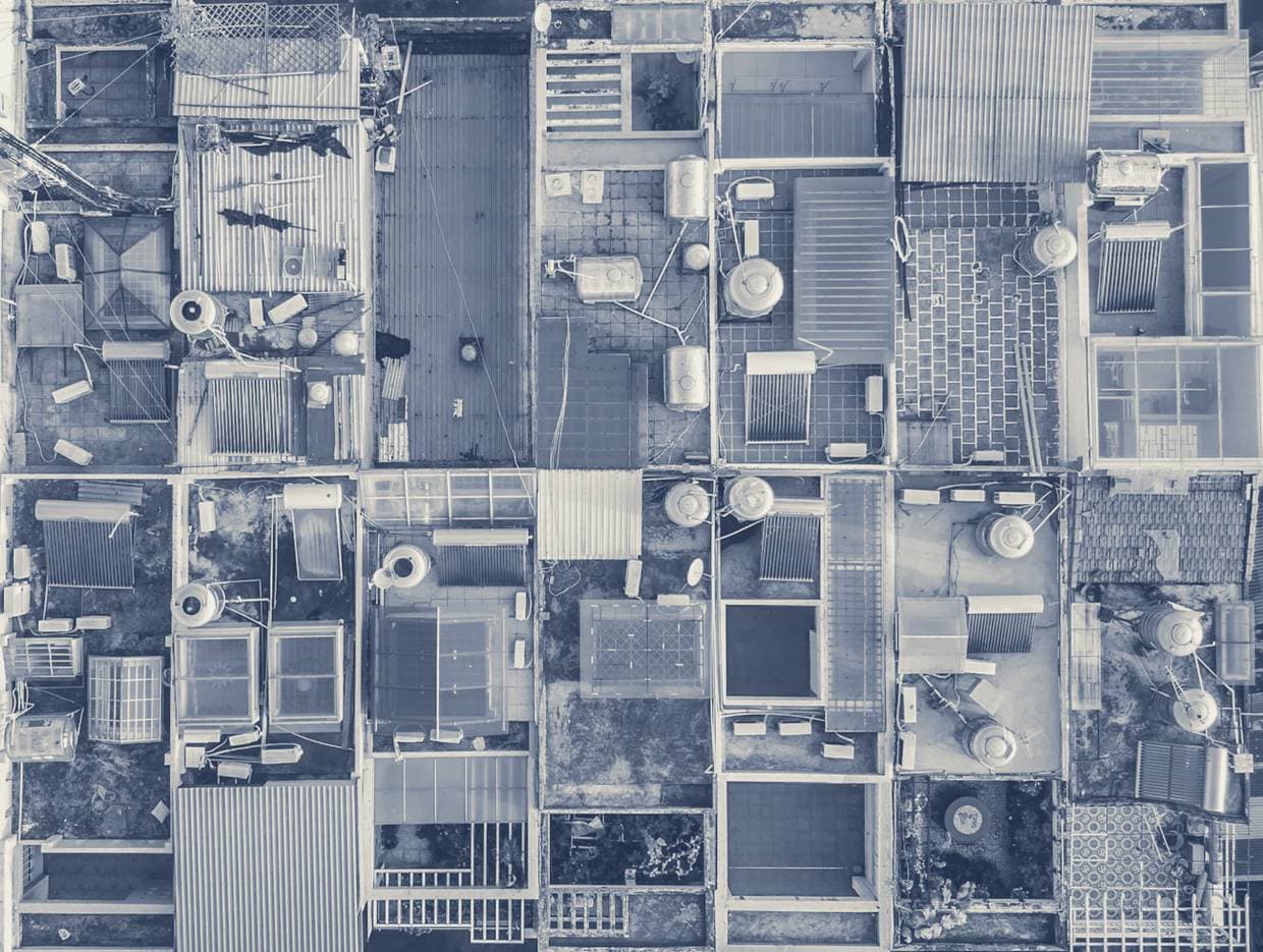 Vista aérea de la densidad habitacional de una ciudad mexicana